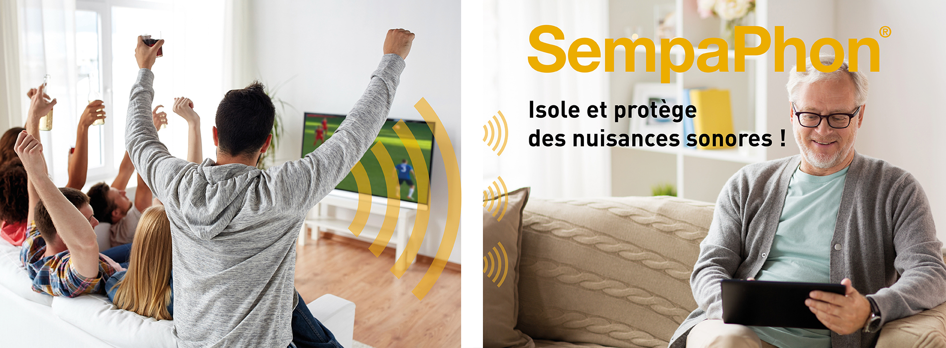 SempaPhon ISO, produit d’isolation phonique et thermique pour mur intérieur, isole et protège des nuisances sonores.