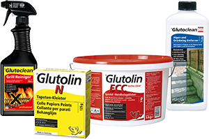 Pour la pose des produits Sempatap, découvrez la gamme de colles, nettoyants et produits de finition de Glutolin